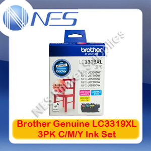 Brother Genuine LC3319XL3PK (Set of 3) High Yield Color Ink Cartridge for MFC-J5330DW/MFC-J5730DW/MFC-J6530DW/MFC-J6730DW/MFC-J6930DW